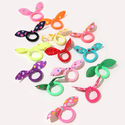 Set 20 o 50 Bandas Elásticas de Nailon para Niñas — Colores Surtidos