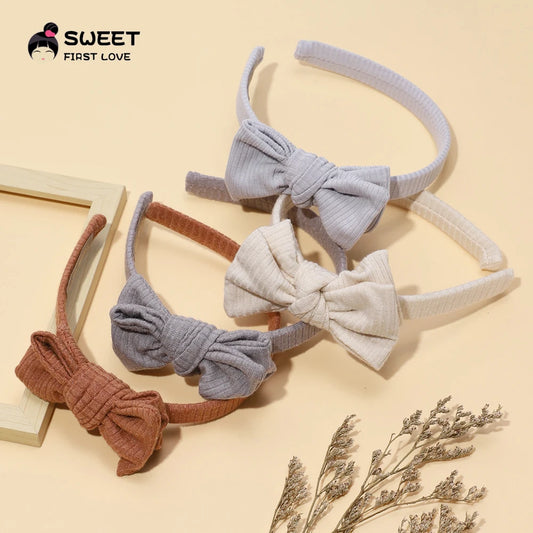 Diadema con Lazo para Bebé — Color Sólido, 12 Colores Disponibles