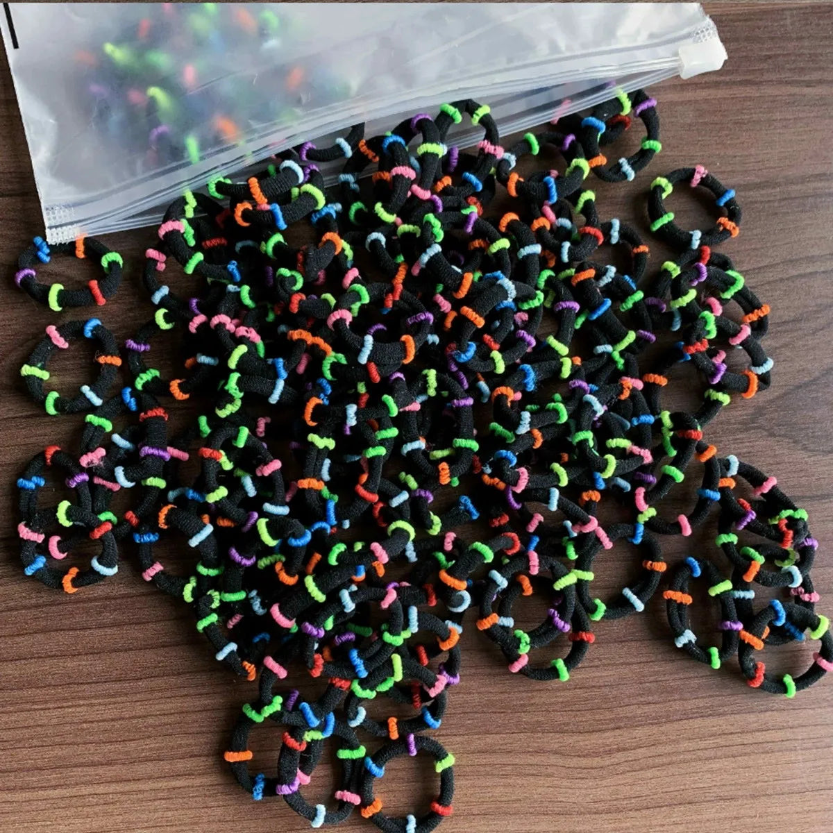 Set 20 o 50 Bandas Elásticas de Nailon para Niñas — Colores Surtidos