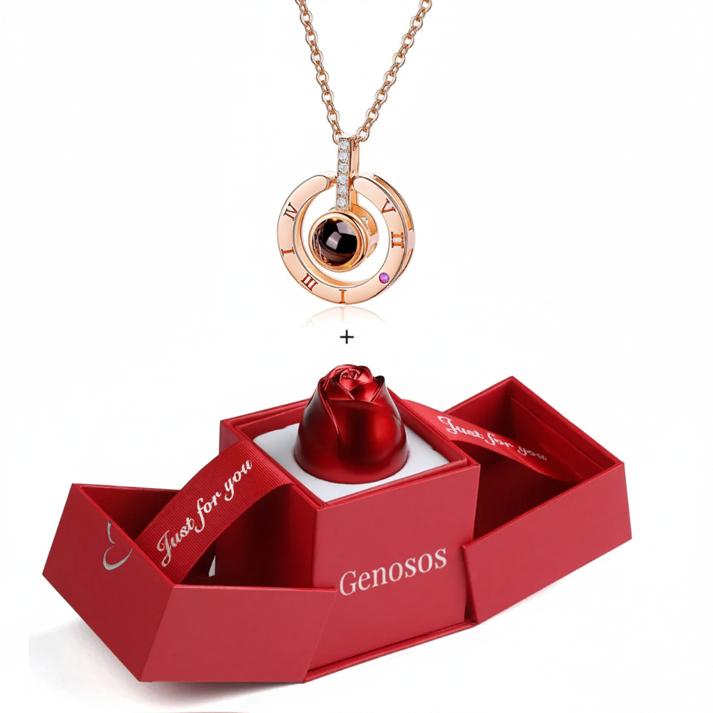 Collar de Amor + Caja de Rosas Genosos